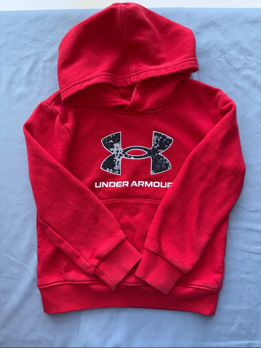Under Armour Red Hoodie with Black Camo Logo
